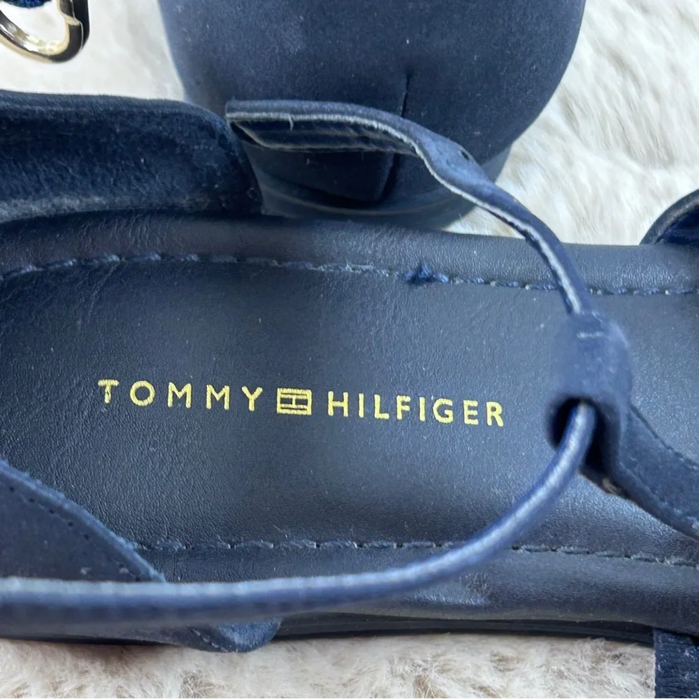 Tommy‎ Hilfiger Blue Sandals Modern Design Size 8